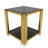 Modern Black Mirror End Table