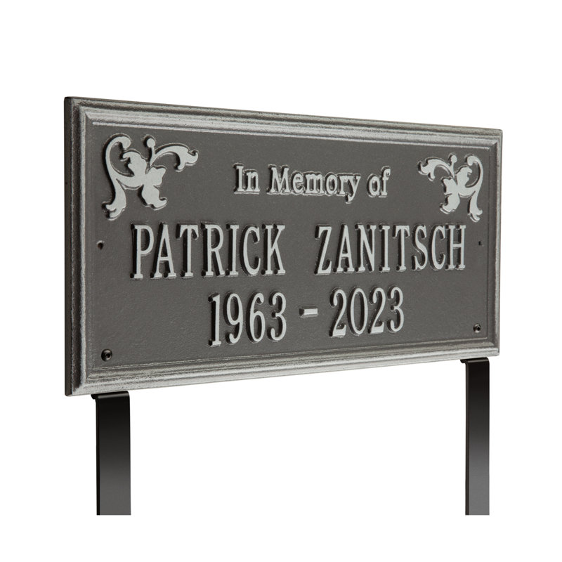 Wilmington in Memory of Memorial Plaque/Stone, Yes, Pewter/Silver