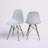 White Mid-centry Pyramid Base Dining Chairs