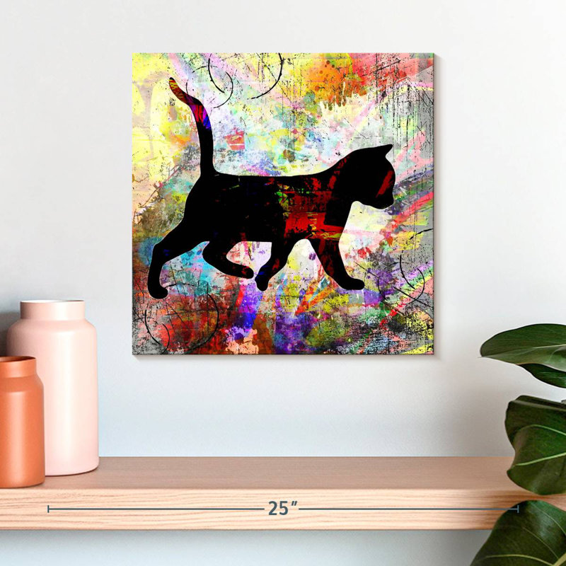 Playful KItty II, H 16 po x l 16 po