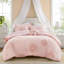 Hypoallergenic Chenille Bedding Set, Pink, Modern Style Comfort For Home