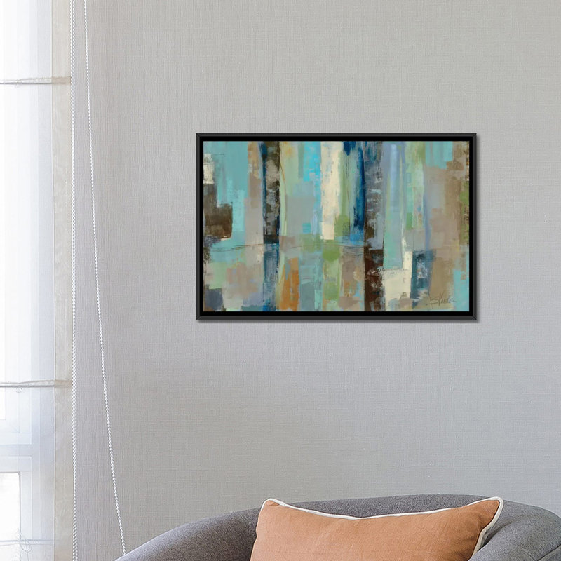 Skylights Painting Print on Wrapped Canvas, 18" H x 26" W x 1.5" D, Black Framed Canvas, No Mat