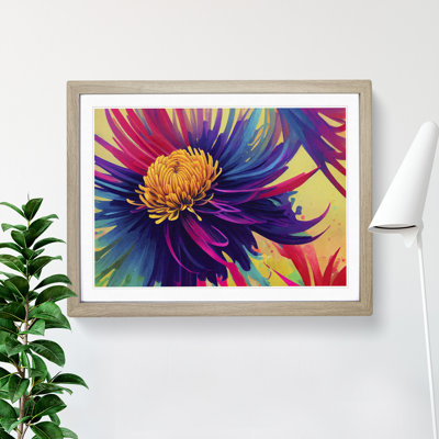 Incomparable Chrysanthemum Flower Abstract - Single Picture Frame Painting