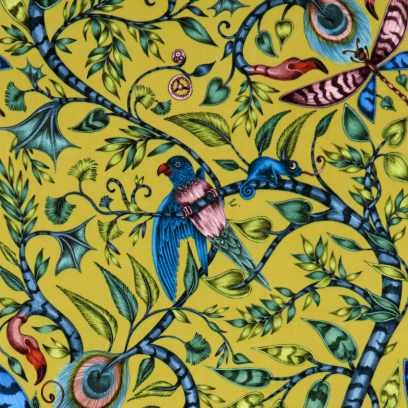 Animalia Rousseau Velvet-Lime Fabric
