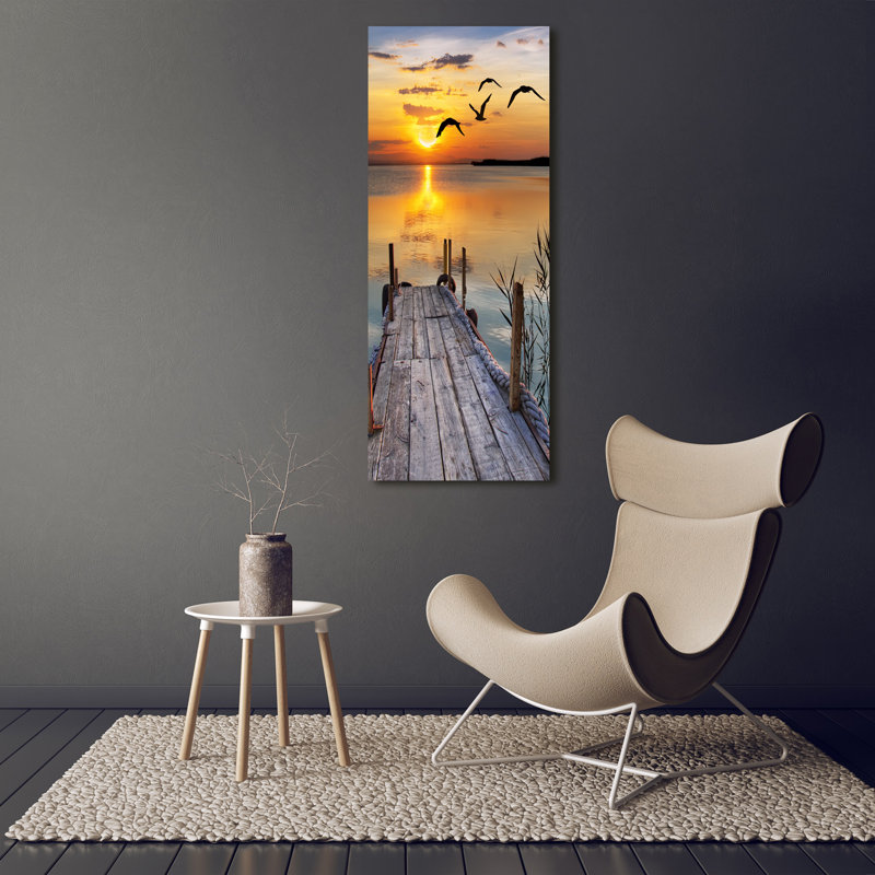 Wooden Pier - Wrapped Canvas Print