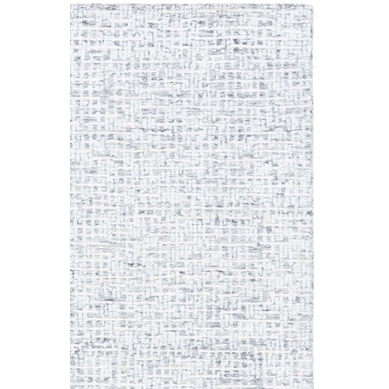 Glamour Hand Tufted Viscose Wool Cotton with Latex Abstract Rug in Gray/Ivory, Runner 2'3" x 8'