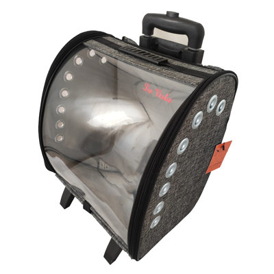 Boîte de transport durable pour animal de compagnie, gris, 16,1 x 14,2 x 10,6 pouces | Conception légère, pesant seulement 6,1 lb | Idéal pour les voyages, sécuritaire et confortable pour les animaux de compagnie | Matériaux de haute qualité pour u