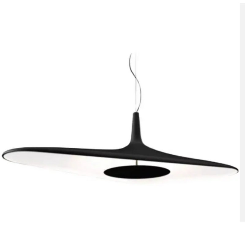  Lustre suspendu Dali classique d'inspiration artistique avec lumière DEL 3000K, conception horizontale, Noir