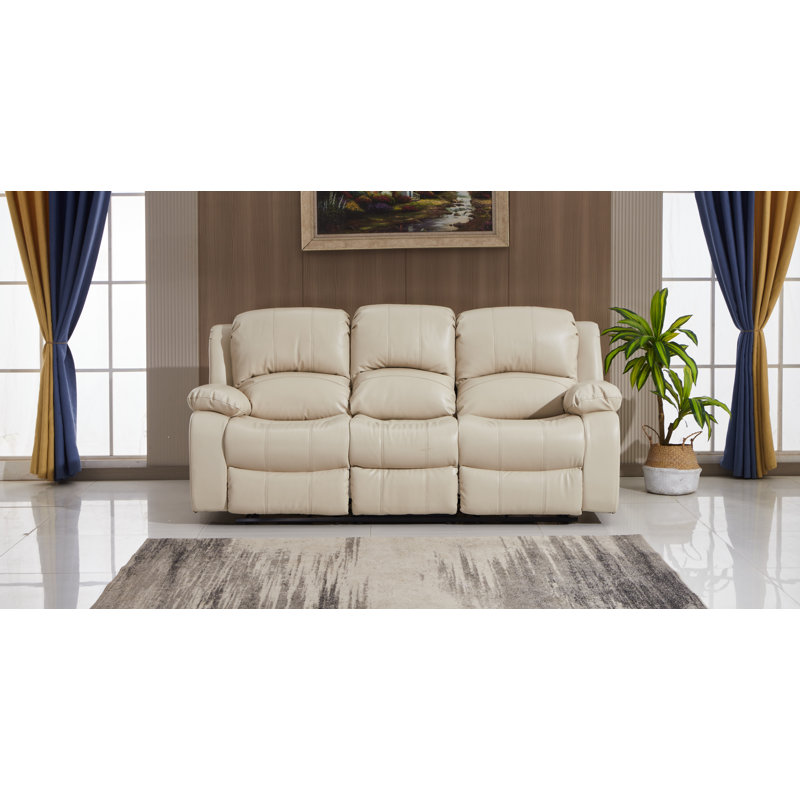 Convergent Upholstered 85'' Reclining Sofa, Power, Beige