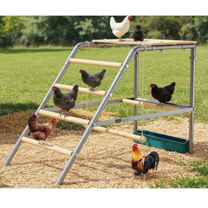 Perchoirs de perchoir pour poulailler durables - faciles à assembler et à nettoyer, échelle de perchoir pour volaille, canards, oies, pigeons, poulailler