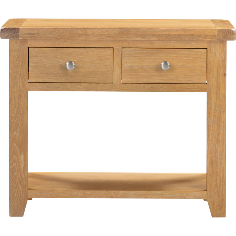 Windsor 85cm Solid Wood Top Console Table, Brown