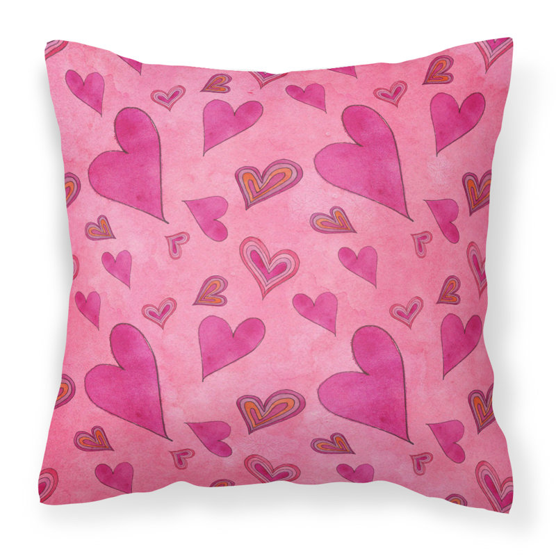  Coussin extérieur Love and Hearts, 18 po x 18 po