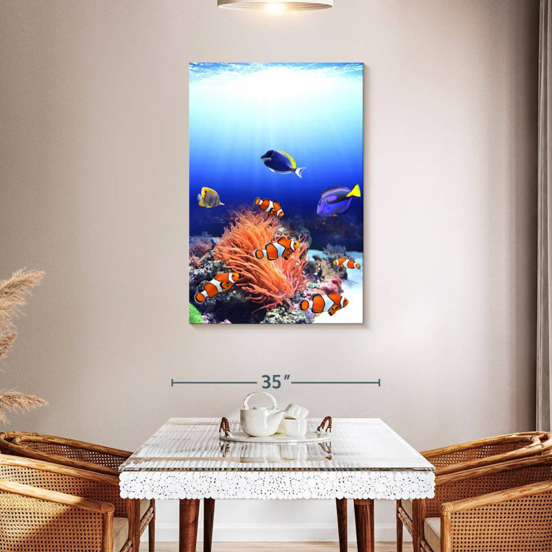 Underwater Ocean Scene, 45" H x 30" W