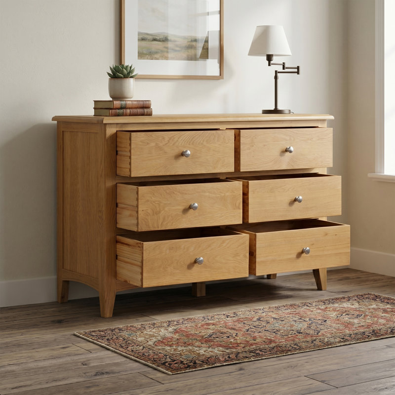 Censu Oak 6 Drawer Chest
