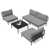 Gray Cushion/Black Frame selected