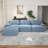 Compression Sofa, L-Shaped Sofa, Corduroy Fabric Fabric Sofa, For Living Room-830639366