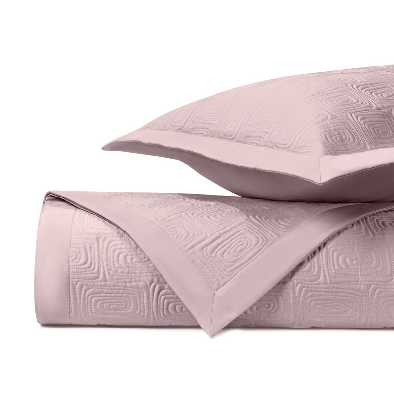 Maze Quilted Sateen Coverlet Set, Incensco Lavender, Queen Coverlet + 2 Standard Shams