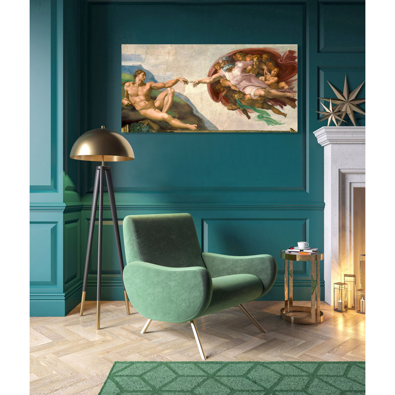 The Creation Of Adam by Michelangelo - Wrapped Canvas Print, 60cm H x 120cm W x 4cm D
