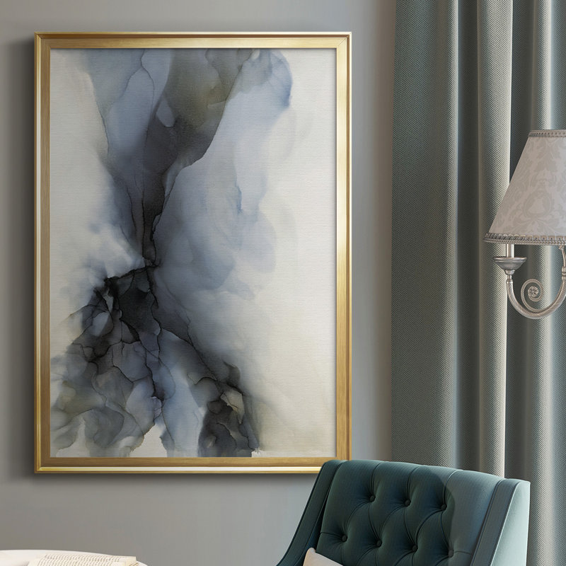 Impression encadrée haut de gamme à marée basse - prête à être accrochée, Or, H 42,5 po x l 30,5 po x P 1 po