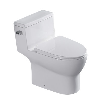 Ceramic One Toilet: Siphon Flushing System, Soft Close Seat, High Porcelain Content, Low Water Absorption, Stylish, Toilet Part Flushing, Glaze, Modern Look, Chair Height