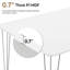 47" Rectangular Dining Table with Silver Hairpin Legs