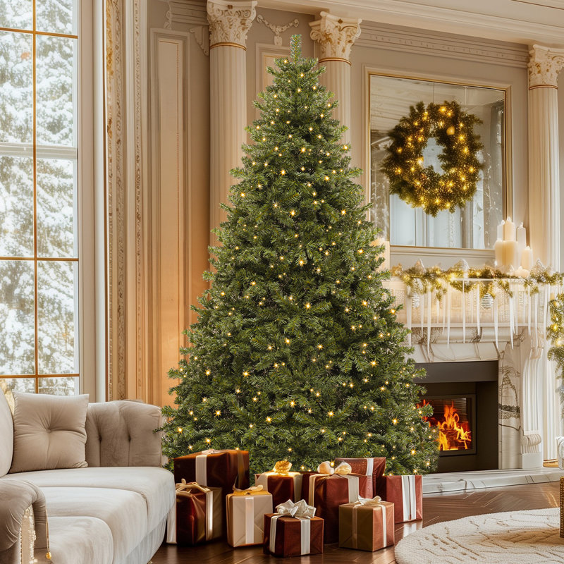 Arbre de Noël épinette pré-éclairé, H 18,2 pi