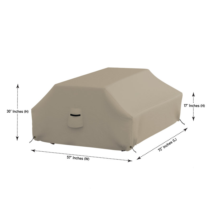Heavy Duty Outdoor Waterproof Picnic Table Cover,All Weather Protection UVResistant Game Table Cover, Beige