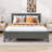 Zachai Wood Platform Bed Frame with Headboard-676043136-676043142