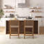 Tabouret de comptoir en similicuir tissé H 24 po