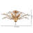 Aamnah 23.6" W 4-Light Crystal Leaves Flush Mount-1222310712