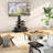 Rfiver Black Swivel Floor Stand Mount for Greater than 50" Screens with Shelving, Holds up to 110 lbs