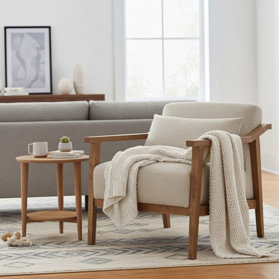 Fauteuil d'appoint confortable et élégant avec coussin lombaire, pour détendre et rehausser la décoration intérieure