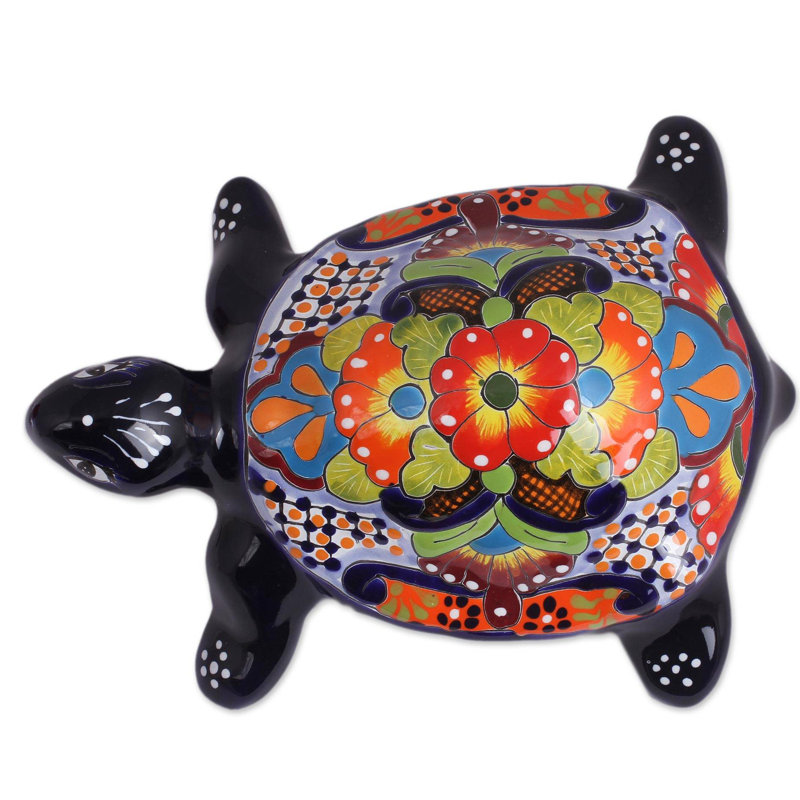 Figurine murale jolie tortue en céramique Zolotas