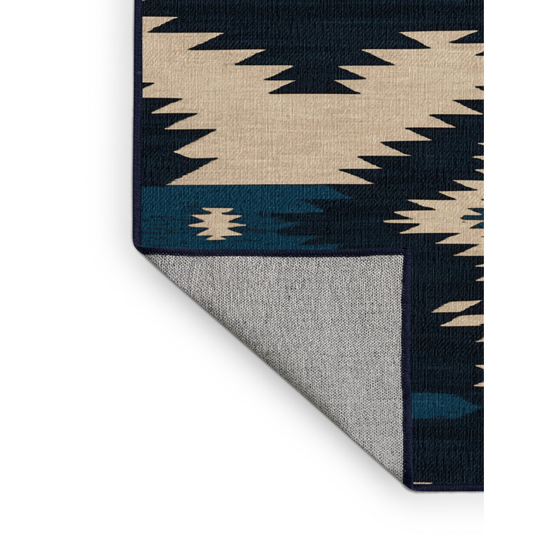 Washable Mountain Shadow Southwestern Area Rug, Rectangle 8' x 10'