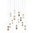 Suspension rectangulaire en grappe 13 lumières-27796777