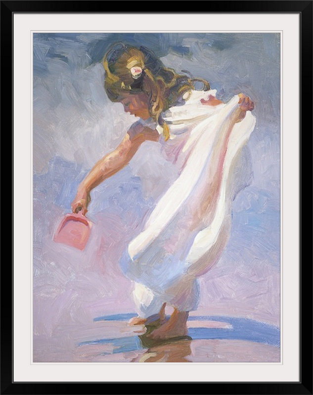 «Mom's Negligee» par John Asaro, reproduction d'art, H 24 po x l 20 po x P 1 po, Cadre noir