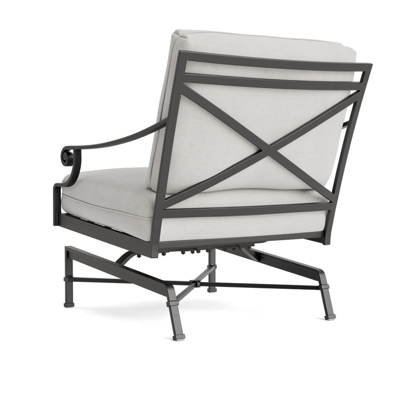 Venetian Outdoor Lounge Chair, Fusion Dove, Textured Pewter