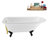 62" Streamline Clawfoot Tub,Tray,Drain, Clawfeet-101628982-102218226