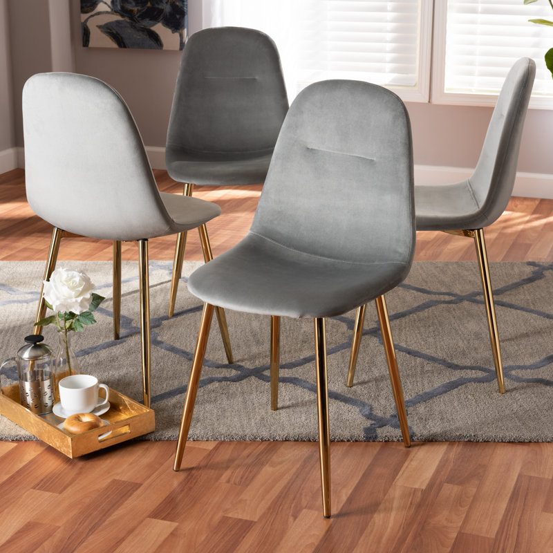 Krispin 17.72'' H Upholstered Side Chair, Gray