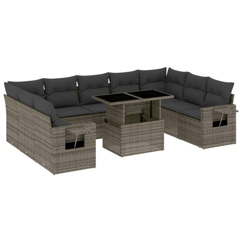 Ensemble de canapé de jardin Vidaxl gris