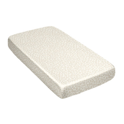 Drap-housse pour lit de bébé guépard imprimé animal ivoire et doré par Sweet Jojo Designs