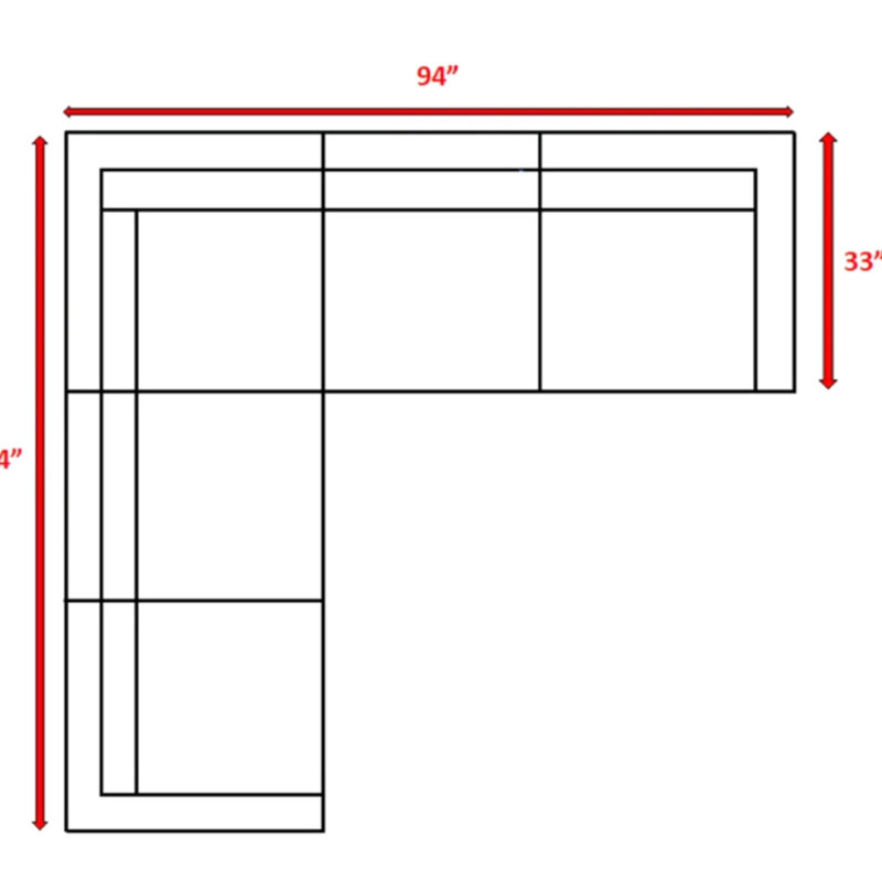 Ensemble de conversation modulaire d'extérieur entièrement assemblé avec - structure et coussins remplis de mousse d'eau, conception modulaire en forme de L toutes saisons, aucun assemblage nécessaire pour une utilisation au jardin