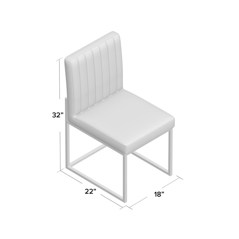 Amberdawn 18.5'' H Velvet Upholstered Side Chair, Navy Velvet, Chrome