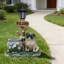 Statue de planteur de chien carlin assis