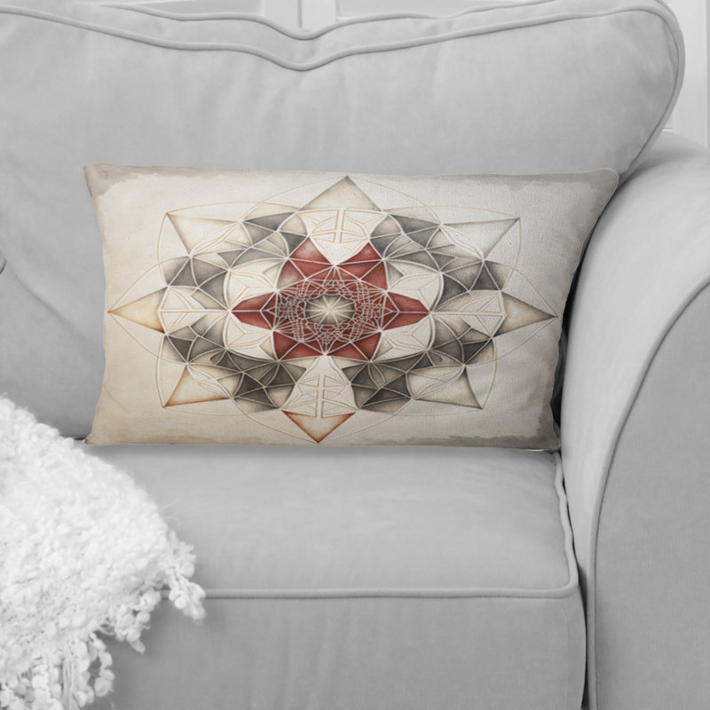 Coussin décoratif à motif géométrique abstrait à motif géométrique I