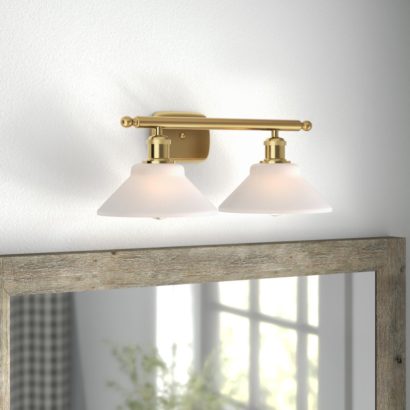 Éclairage pour salle de bain à intensité variable 2 lumières Newton St Loe, Ampoule incandescente rétro de 60 watts