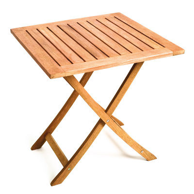 Adalmiina Square Eucalyptus Solid Wood Outdoor Bistro Table - 70 cm W 70 cm D