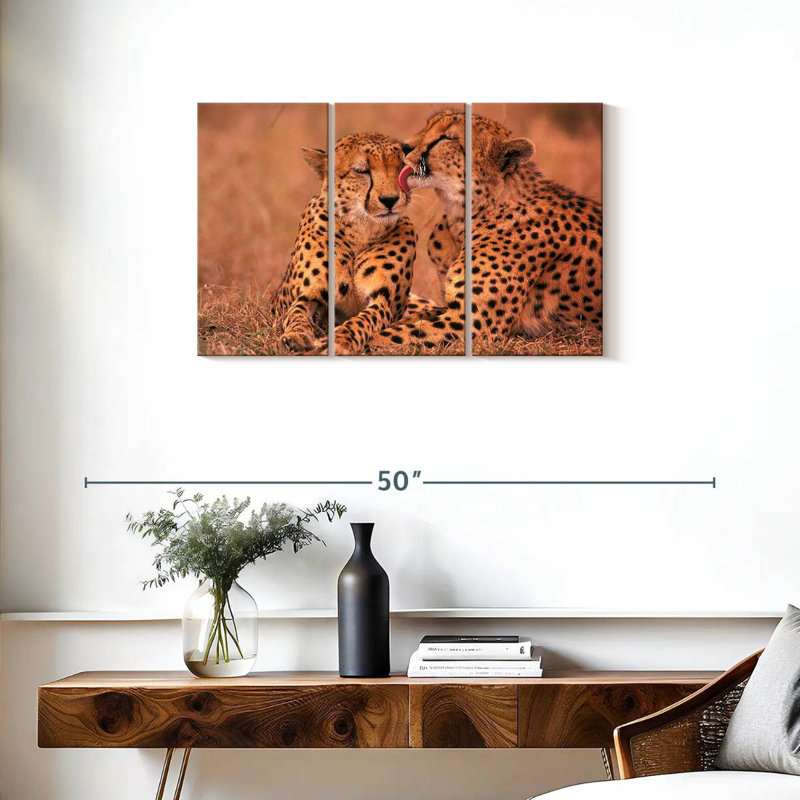 Brampt Sweet Loving Cheetahs, 20" H x 33" W