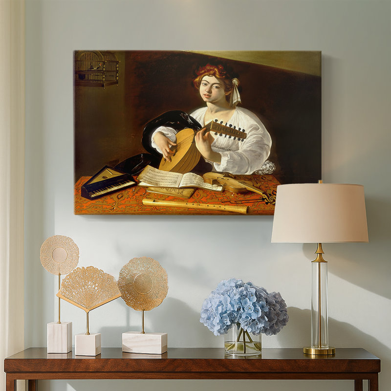 The Lute Player (Wildenstein/Badminton Version)-Caravaggio-Gallery Wrapped Canvas-c. 1596, 12 x 18