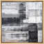 Faded Black White Paint Stroke Color Field Geometric ShapesModern Art Alternative Dramatic Cool, impression sur toile-81670578-81670583